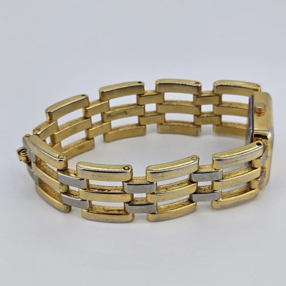 Women's Analog Watch 22MM Gold Dial Two Tone Bands‎ 6.5